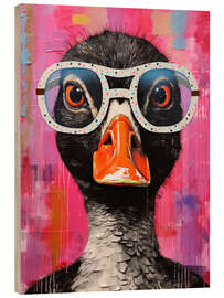 Trätavla Quirky Spectacle Duck