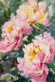 Magnettafel Rosa Pfingstrosen