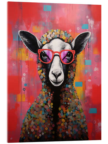 Acrylic print Quirky Spectacle Sheep
