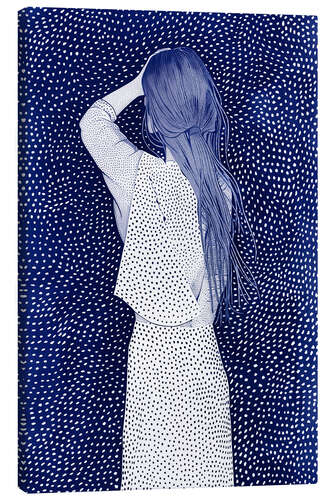 Tableau sur toile Polka Dot Blues