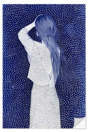 Selvklæbende plakat Polka Dot Blues - Frank Daske