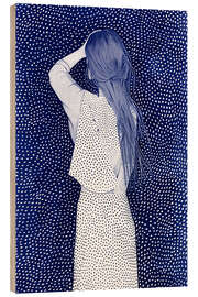 Quadro de madeira Polka Dot Blues - Frank Daske