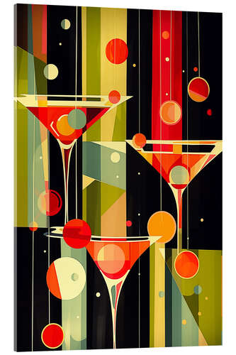 Acrylic print Abstract Midcentury Cocktail