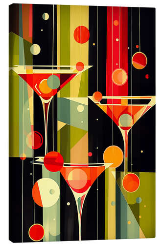 Canvastavla Abstract Midcentury Cocktail
