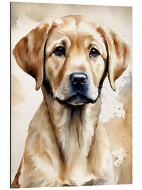 Aluminium print Small golden retriever