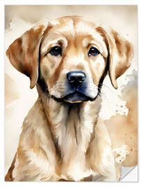 Wandsticker Kleiner goldener Retriever