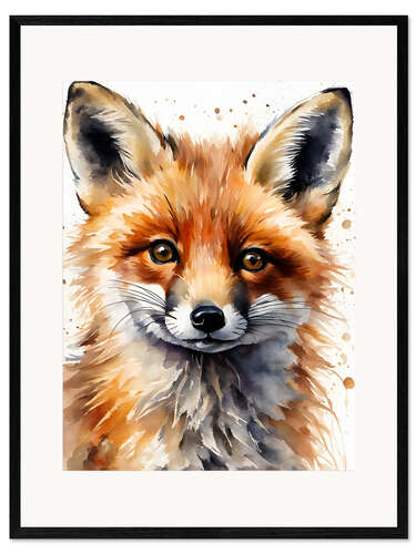 Kunsttryk i ramme Little Fox