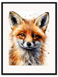 Kunsttryk i ramme Little Fox