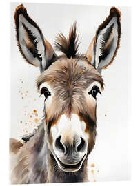 Tableau en verre acrylique Donkey - Ohkimiko