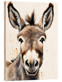 Wood print Donkey - Ohkimiko