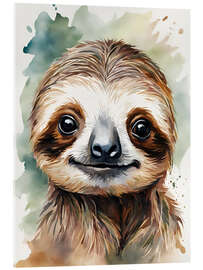 Tableau en verre acrylique Little sloth