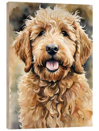 Cuadro de madera Little Golden Doodle