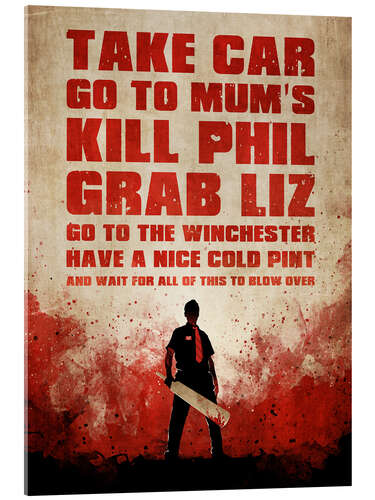 Tableau en verre acrylique Shaun Of The Dead