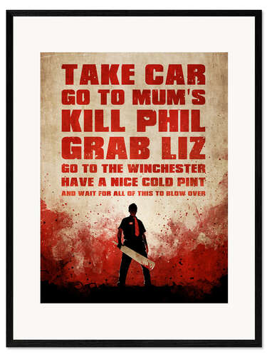 Innrammet kunsttrykk Shaun Of The Dead