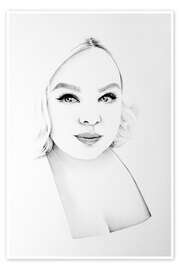 Wall print Nicola Coughlan Minimal Portrait - Ileana Hunter