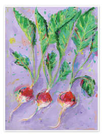 Wall print Radishes - Dawn Underwood