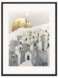 Gerahmter Kunstdruck Goldene Farbtöne - DejaReve