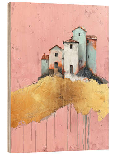 Quadro de madeira Golden Village
