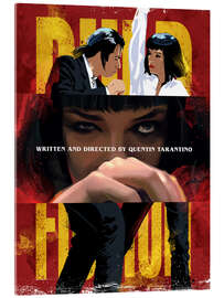 Stampa su vetro acrilico Pulp Fiction Dancing Collage