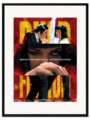 Framed art print Pulp Fiction Dancing Collage