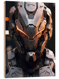 Cuadro de madera Cyber Mecha Character