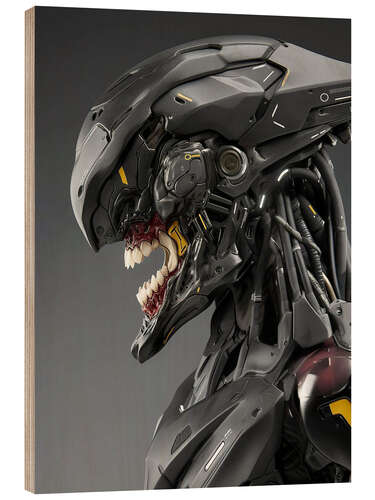 Cuadro de madera Cyber Mecha-Alien