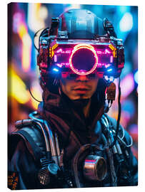 Obraz na płótnie Cyber Neon Character