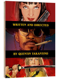 Tableau en bois Pulp Fiction - Django - Kill Bill