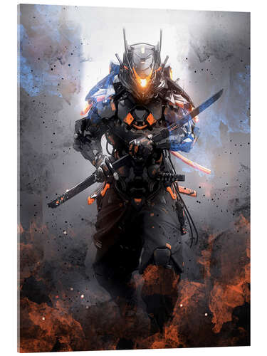 Cuadro de metacrilato Cyber Samurai Warrior