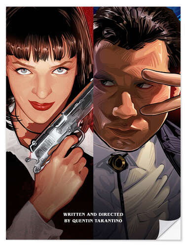 Wandsticker Pulp Fiction-Duo
