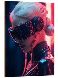 Holzbild Cyber Punk Girl