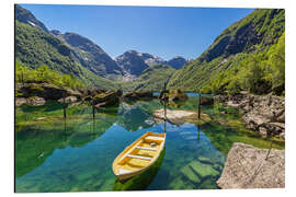 Aluminium print Glacial Lake Bondhusvatnet near Sunndal, Norway - Rico Ködder