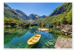 Wall print Glacial Lake Bondhusvatnet near Sunndal, Norway - Rico Ködder