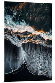 Gallery Print Luftbild Reynisfjara Strand mit schwarzem Sand, Island