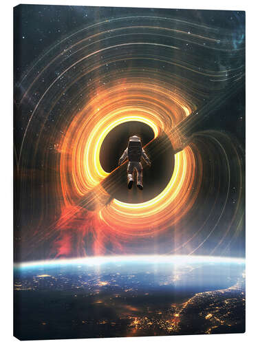 Canvas print Astronaut Gargantua