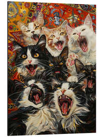 Tableau en aluminium Devilish cats - DejaReve