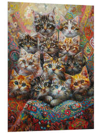 PVC-taulu Retro cuteness with cats