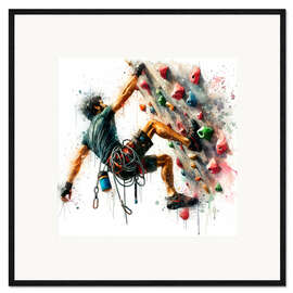 Impression artistique encadrée Sport climbing