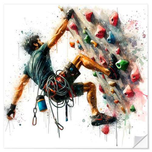 Naklejka na ścianę Sport climbing