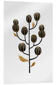Tableau en verre acrylique Black Gold Still Life I