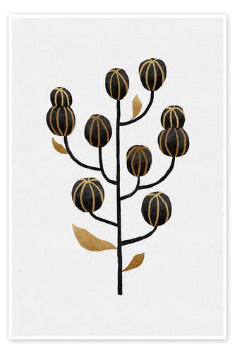 Póster Black Gold Still Life I