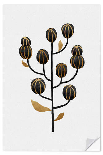 Självhäftande poster Black Gold Still Life I
