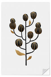 Självhäftande poster Black Gold Still Life I