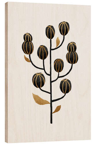Obraz na drewnie Black Gold Still Life I