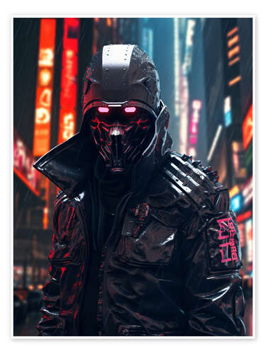 Poster Cyber Punk Warrior