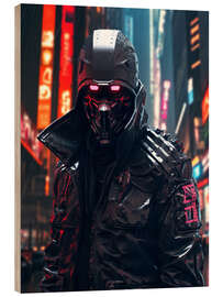 Holzbild Cyber Punk Warrior - Nikita Abakumov