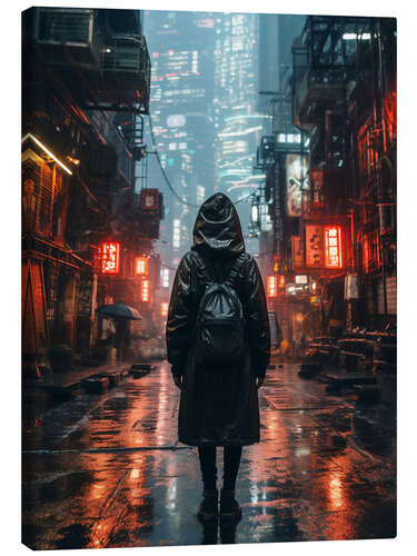 Canvas-taulu Futuristic City Dystopia