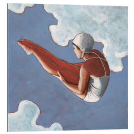 Stampa su plexi-alluminio High Diver in the Clouds