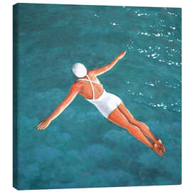 Canvas print High Diver Above Water