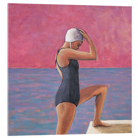 Acrylglasbild Magenta Schwimmerin - Sarah Morrissette